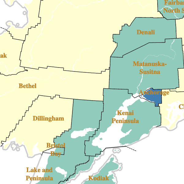 Example image of Alaska Boroughs and Census Areas